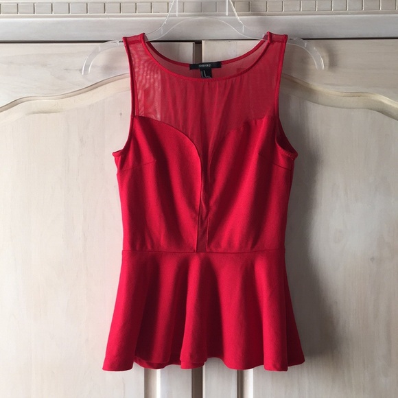Forever 21 Tops - ❤️ Red peplum top ❤️